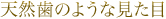 天然歯のような見た目